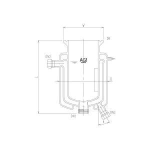 旭製作所 三重管式反応容器 メッキ付 3970ー3000ーMーP 1個 62-2115-83（直送品）