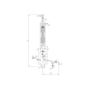 旭製作所 横引き型自動還流器(冷却器二重管タイプ) ガラスコック 3552ーKE 1個 62-2109-29（直送品）