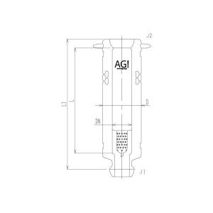 旭製作所 真空ジャケット付充填塔 メッキ・スリット無 3506ー30ー1500ーJ 1個 62-2108-17（直送品）