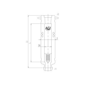 旭製作所 真空ジャケット付充填塔 メッキ・スリット無 3506ー30ー1500ーJ5L 1個 62-2108-18（直送品）