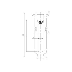 旭製作所 真空ジャケット付充填塔 目皿受付/メッキ・スリット無 3508ー40ー1000ーJ8L 1個 62-2108-41（直送品）