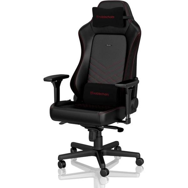 アーキサイト noblechairs HERO ゲーミングチェア PUレザー ブラック レッドステッ...