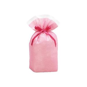 包む シンテックス巾着BAG Mサイズ マチ付き ピンク T-2275-M 1セット(5個)（直送品）