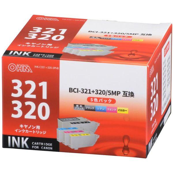 キヤノン（Canon）用 互換インク INK-C321+320-5PNB （BCI-321+320/...