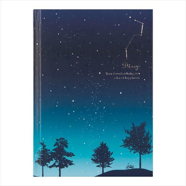 デザインフィル ミドリ 日記 星空柄 12389006 1冊（直送品）