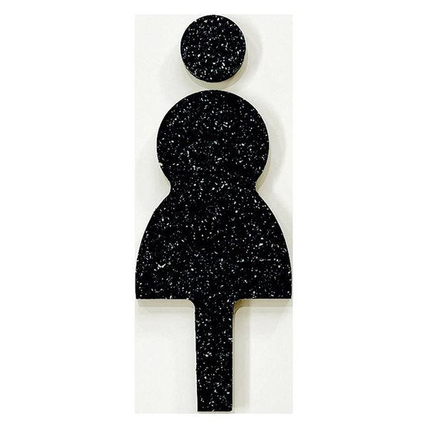 フジタ シェルピクトサイン 黒 女子トイレ SR_IM1_0203 SP-120 1個（直送品）