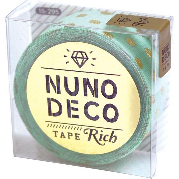KAWAGUCHI ヌノデコテープ リッチドット 1.5cm×1.2m グリーン 15-295 1セ...