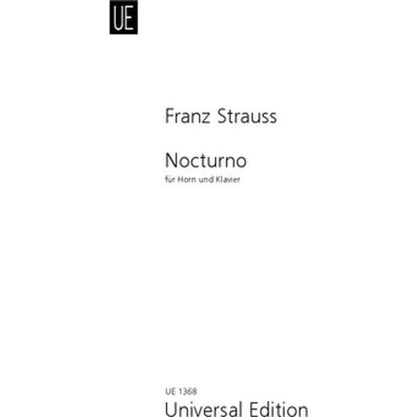 フランツ・シュトラウス:ノクターン 作品7 (HORN/PIANO) UE1368 1冊（直送品）