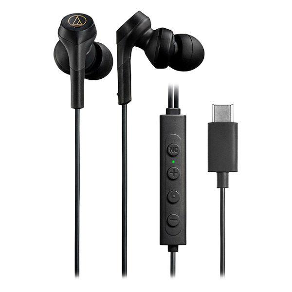 オーディオテクニカ  ノイズキャンセリングＵＳＢ　ＴｙｐｅーＣ用イヤホン　ブラック ATH-CKS3...