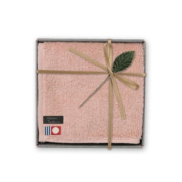 包む 今治タオル ハンカチ ギフトラッピングトレー入り ピンク AA097 1セット(1個×2)（直...