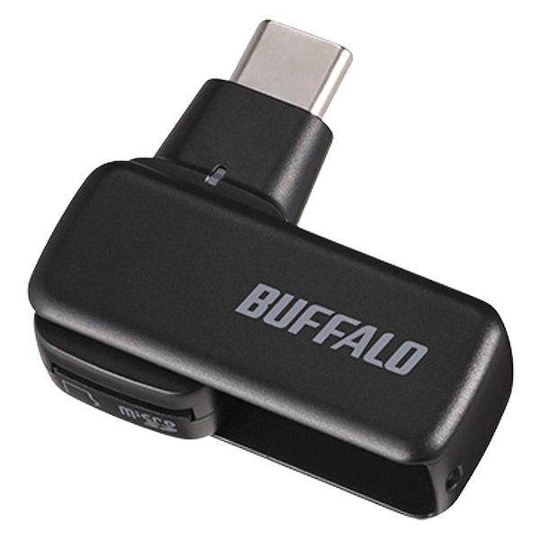 バッファロー  ＴｙｐｅーＣ接続　ＵＳＢ３．２　ｍｉｃｒｏＳＤ専用カードリーダ　ブラック BSCRM...