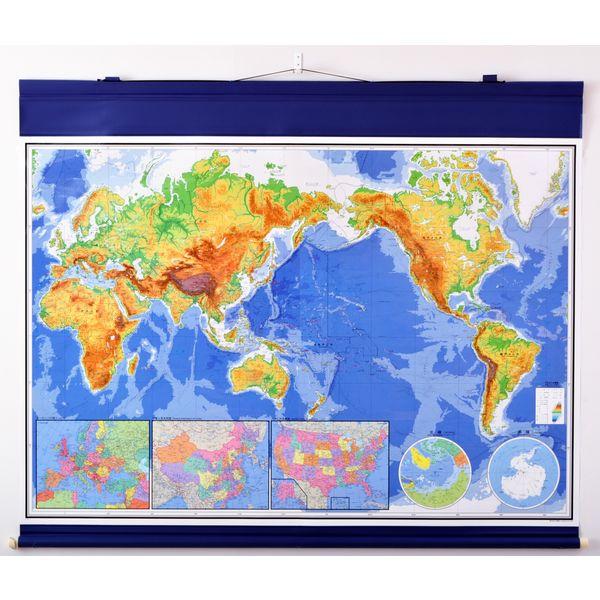 【社会科・地図教材】マジック式世界詳密地図 全教図 1本（直送品）