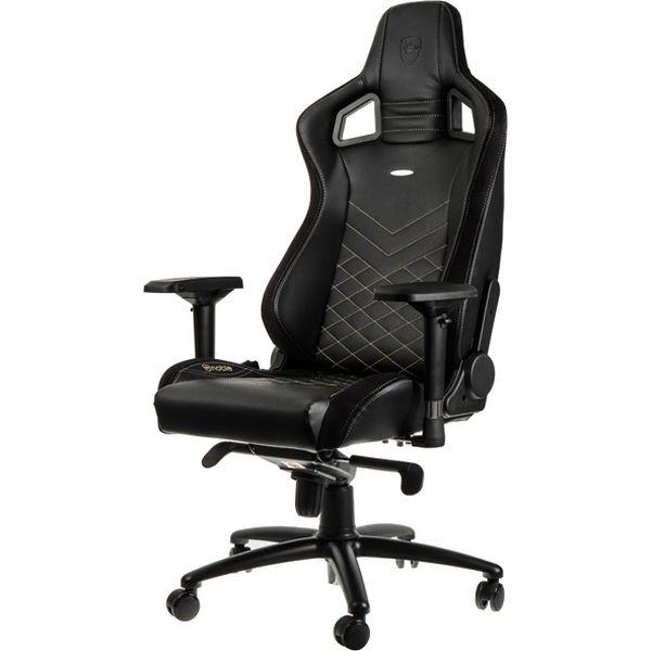 アーキサイト ノーブルチェアーズ エピック ゲーミングチェア PUレザー ブラック×ゴールド NBL...