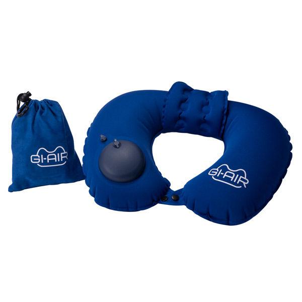 ハイ・キューブ トラベルピロー GI-AIR smart 収納ポーチ付き ロイヤルブルー 32086...
