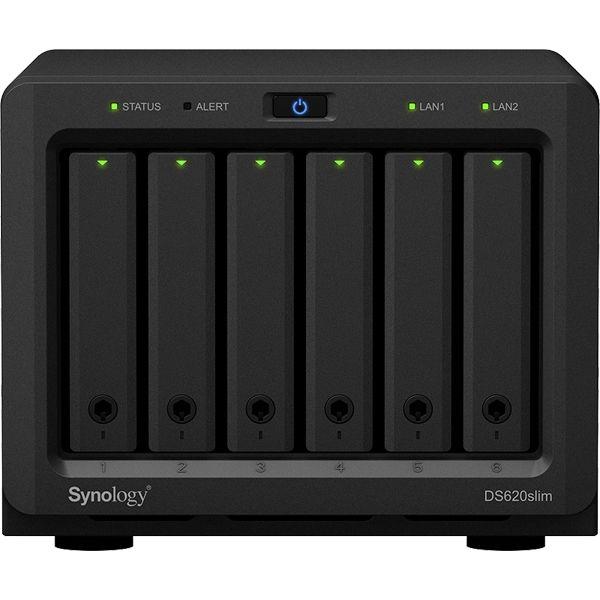 Synology ＤｉｓｋＳｔａｔｉｏｎ　ＤＳ６２０ｓｌｉｍ　デュアルコアＣＰＵ搭載　コンパクト６ベ...