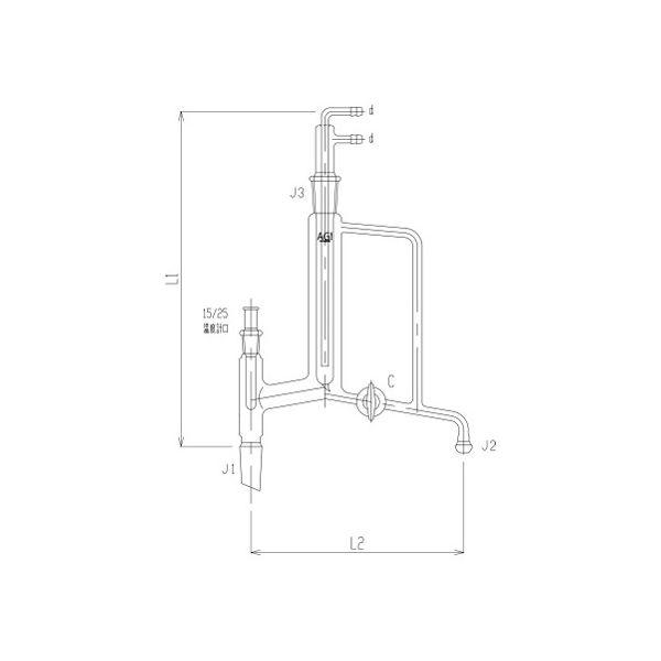 旭製作所 手動還流器 ガラスコック 3534-5LE 1個 62-2109-11（直送品）