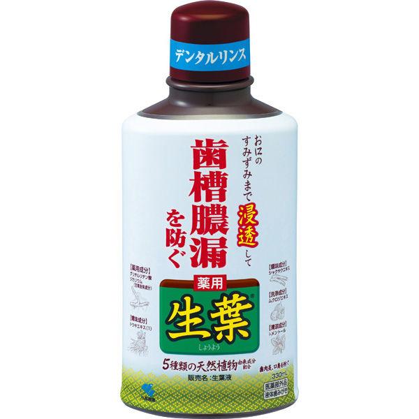 生葉液（しょうようえき） 歯槽膿漏を防ぐ デンタルリンス 液体歯磨き ハーブミント味 330mL 小...