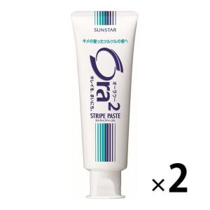 歯磨き粉 Ora2（オーラツー）ストライプペースト 140g 口臭・虫歯予防 1セット（2本） サンスター