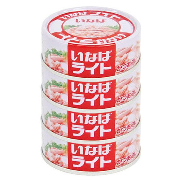 【アウトレット】缶詰 いなば食品 ライトフレーク 70g 4缶入×1パック ツナ缶 油漬 ナチュラル...