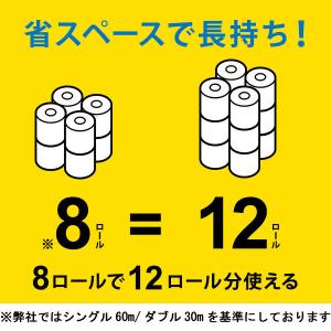 トイレットペーパー 8ロール入パルプ ダブル ...の詳細画像1