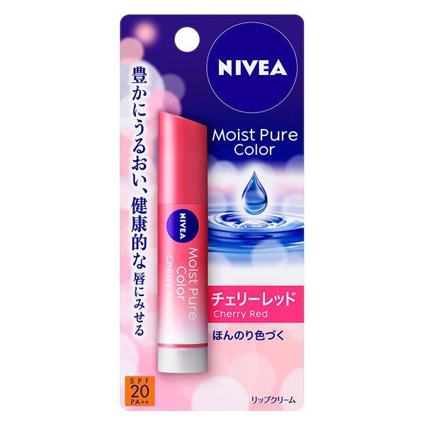 ニベア ナチュラル カラーリップ ブライトアップ チェリーレッド 3.5g SPF20・PA++ 花...