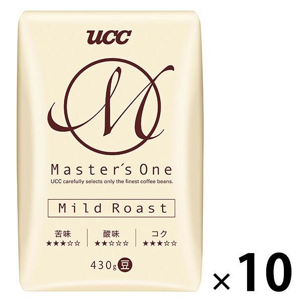 【コーヒー豆】UCC上島珈琲 マスターズワン マイルドロースト 豆 1ケース（430g×10袋入） ...
