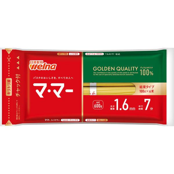 日清製粉ウェルナ マ・マー チャック付結束スパゲティ 1.6mm (600g) ×1個