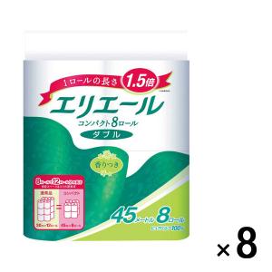 トイレットペーパー 8ロール入 パルプ ダブル 45m 香り付 エリエールトイレットティシューコンパ...