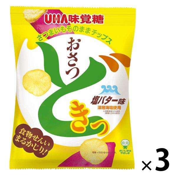 おさつどきっ 塩バター味 3袋 味覚糖 スナック菓子 おつまみ