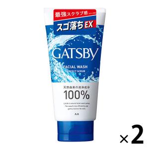GATSBY（ギャツビー）洗顔料 パーフェクトスクラブ 強力爽快 スクラブ入り 130g 2個 皮脂...