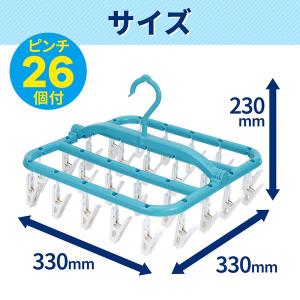 スーパー小物まとめ干し 洗濯ハンガー ブルー ...の詳細画像4