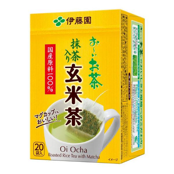 【水出し可】伊藤園 おーいお茶 抹茶入り玄米茶ティーバッグ 1箱（1.9g×20バッグ入）  エコテ...