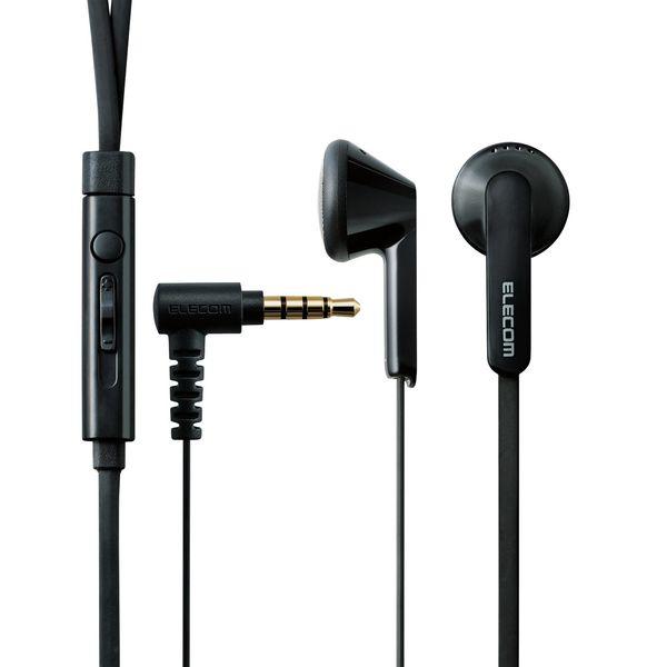 エレコム スマートフォン用ヘッドホン マイク有 インナーイヤー ブラック 黒 EHP-IS3510M...