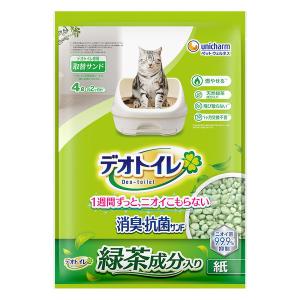 猫砂 デオトイレ 緑茶成分入り 消臭・抗菌サンド...の商品画像