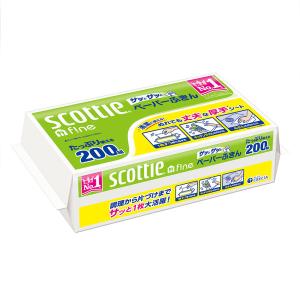 キッチンペーパー 1パック（200組）スコッティ サッとサッと ペーパーふきん キッチンタオル ソフトパック 日本製紙クレシア