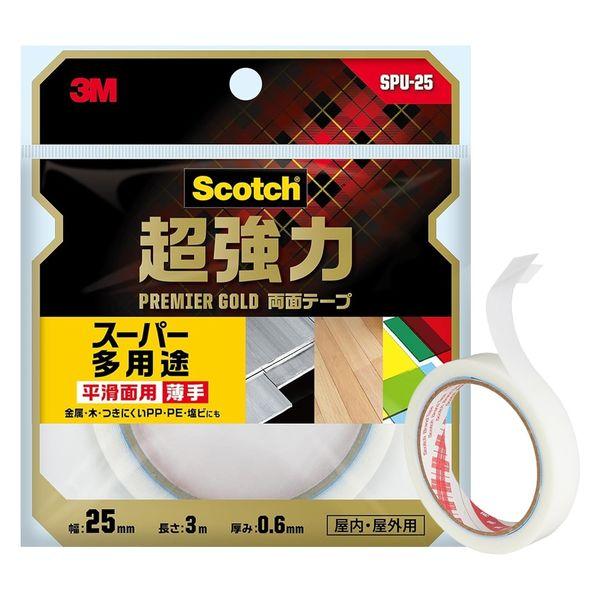 スリーエム(3M) スコッチ 超強力両面テープ プレミアゴールド スーパー多用途 薄手 平滑面用 幅...