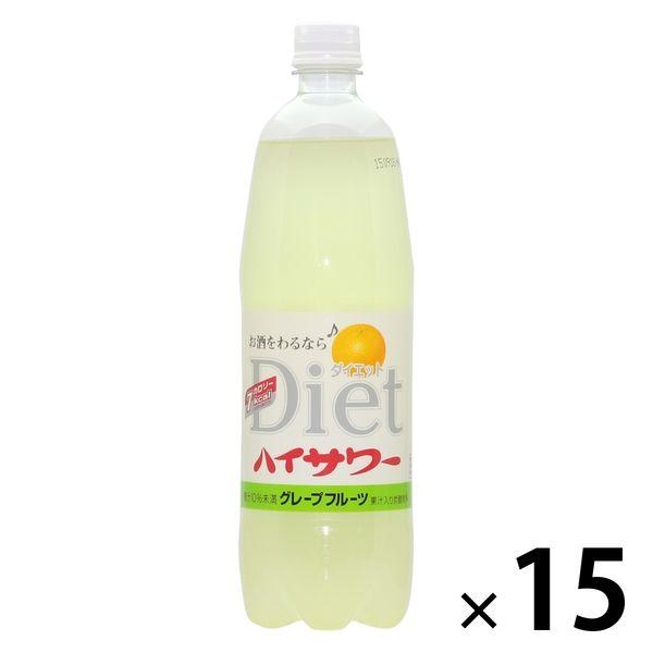 ダイエットハイサワー グレープフルーツ 博水社 1000ml ペット 1箱（15本）