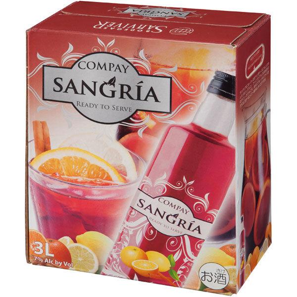 スペイン　コンパイ サングリア 3L バッグインボックス　赤ワインベース　甘口　1個　日本酒類販売　...