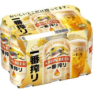 ビール　缶ビール　一番搾り　350ml　1パック(6本入)　キリンビール KB23A 国産ビールの商品画像