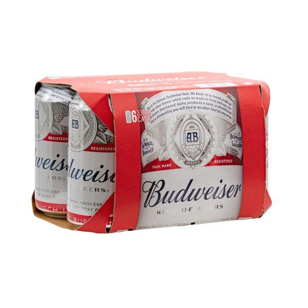 【セール】輸入ビール　缶ビール　バドワイザー　(budweiser)　330ml　1パック(6本)