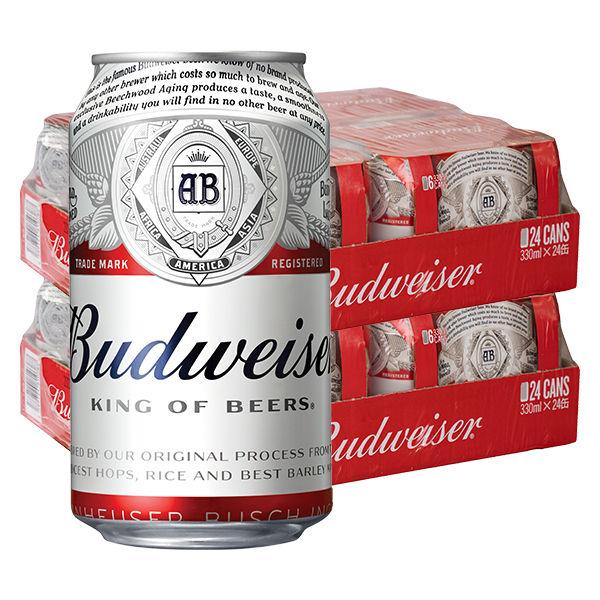 【セール】送料無料　輸入ビール　缶ビール　バドワイザー　(budweiser)　330ml　2ケース...