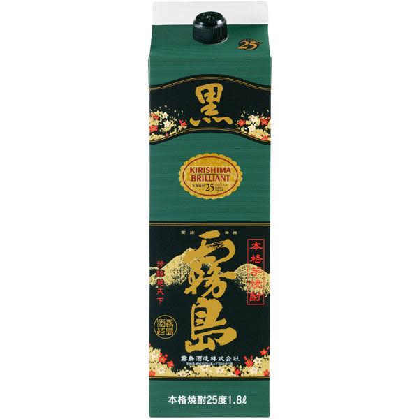 黒霧島 25度 1.8L パック 1本  芋焼酎 霧島酒造