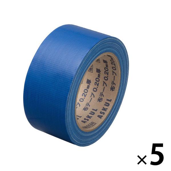 【ガムテープ】 現場のチカラ カラー布テープ 0.20mm厚 幅50mm×長さ25m 青 アスクル ...