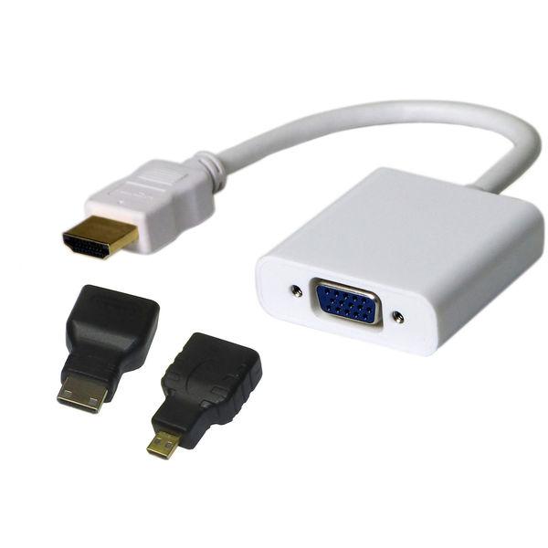 Vodaview 変換アダプタセット HDMI-VGA変換+ミニ/マイクロHDMIコネクタ VV-H...