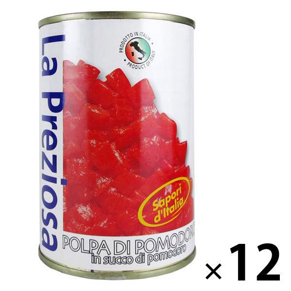 カルディコーヒーファーム ラ・プレッツィオーザ ダイストマト缶 400g 1セット（12缶） 素材缶...