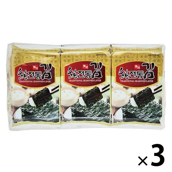 カルディコーヒーファーム　ソチョン　韓国伝統味付のり　9P（8枚×9P)1セット（3袋）　韓国海苔 ...