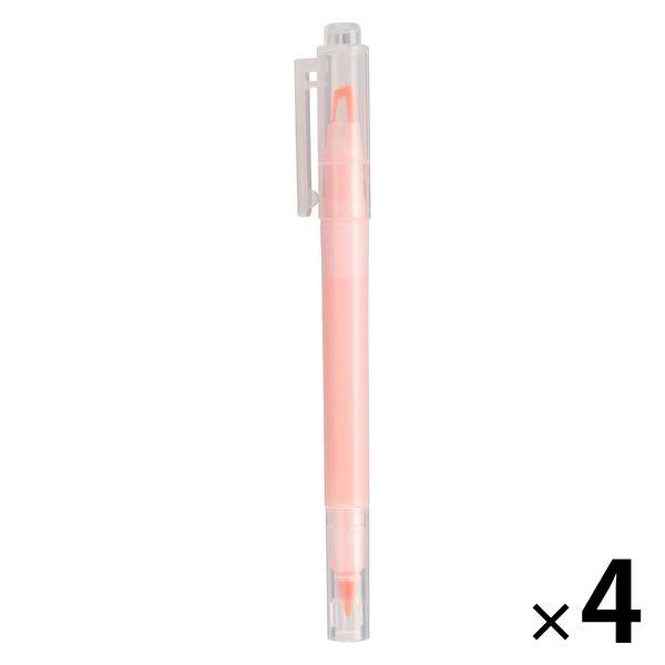 無印良品 窓付き蛍光ペン オレンジ 1セット（4本） 良品計画