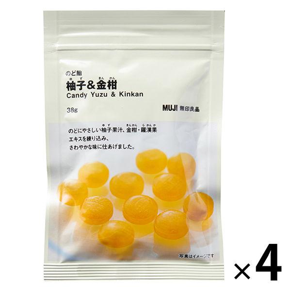 無印良品 のど飴 柚子＆金柑 38g 1セット（4袋） 良品計画