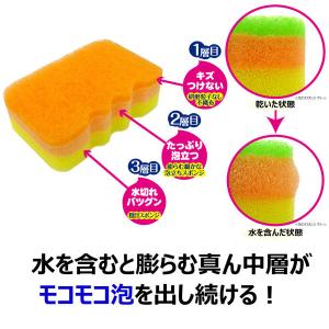 キッチンスポンジ クリピカ 泡だすスポンジ オ...の詳細画像4