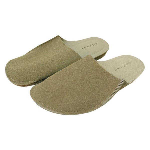 パラデック Cotka スエードスリッパ 室内履き ルームシューズ  CTKー3 TP トープ Lサ...